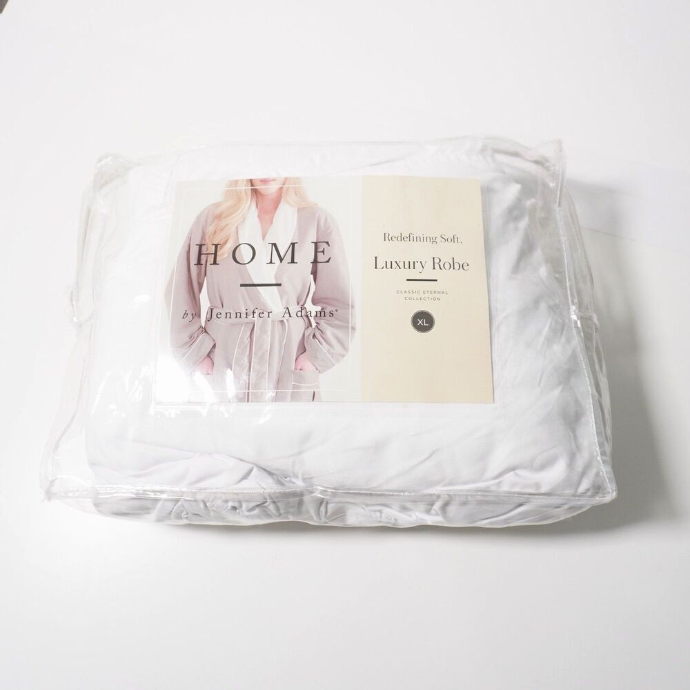 Jennifer Adams Redefining Soft White‎ Luxury Plush Robe White Sz XL $120 MSRP